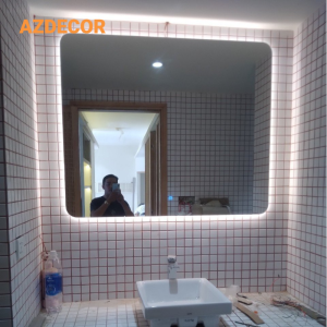 Gương led hậu trắng cảm ứng