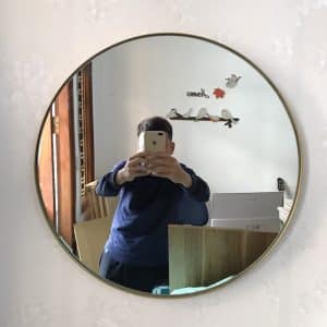 Gương tròn viền thép sơn tĩnh điện